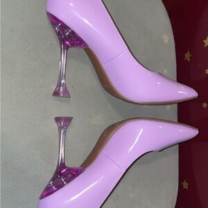 Nine West Lavender Heels with Clear Stiletto